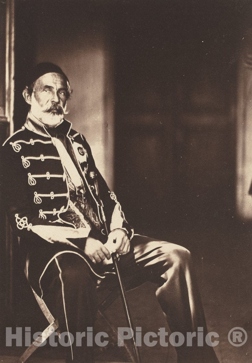 Art Print : Roger Fenton, Omar Pacha, 1855 - Vintage Wall Art