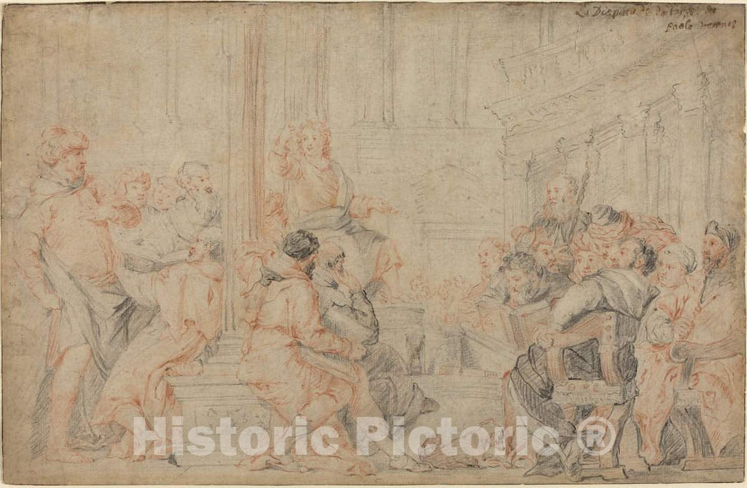Art Print : Veronese, Christ Among The Doctors - Vintage Wall Art