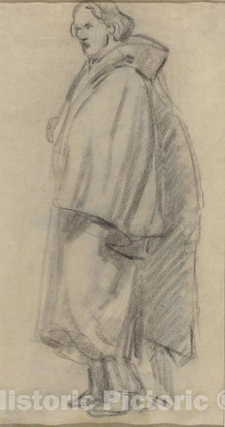 Art Print : Edouard Manet, Man Wearing a Cloak [Verso], c.1855 - Vintage Wall Art