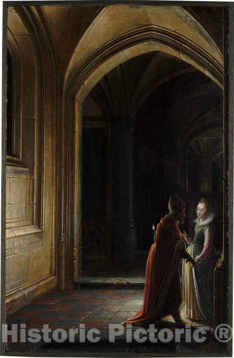 Art Print : Steenwijk The Younger, Esther and Mordecai, 1616 - Vintage Wall Art