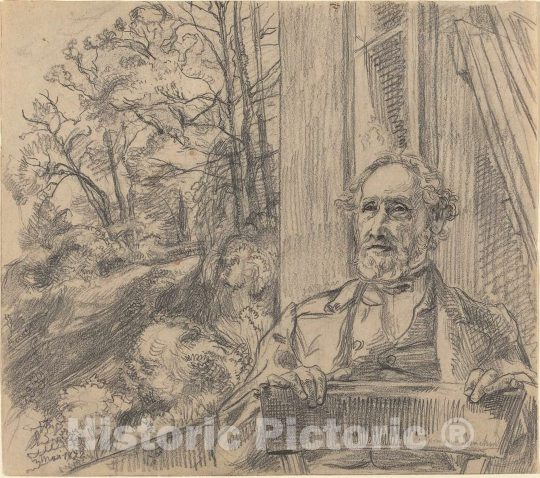 Art Print : FÃ©lix Bracquemond, Jacob Meyer-Heine, 1872 - Vintage Wall Art