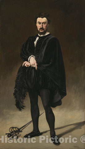Art Print : Edouard Manet, The Tragic Actor (RouviÃ¨re as Hamlet), 1866 - Vintage Wall Art