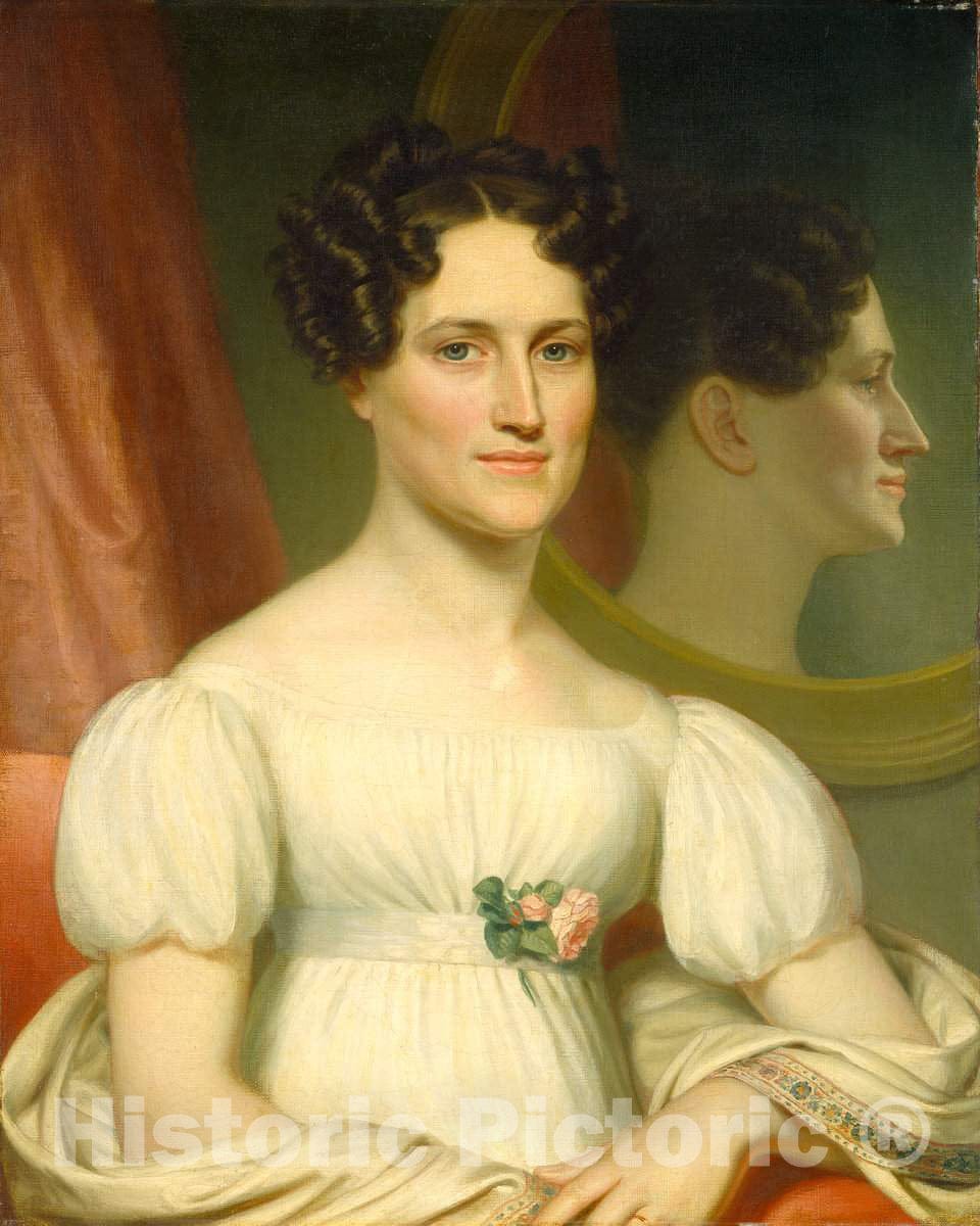 Art Print : Vanderlyn, Mary Ellis Bell (Mrs. Isaac Bell), c. 1827 - Vintage Wall Art