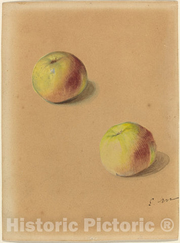 Art Print : Edouard Manet, Two Apples, 1880 - Vintage Wall Art