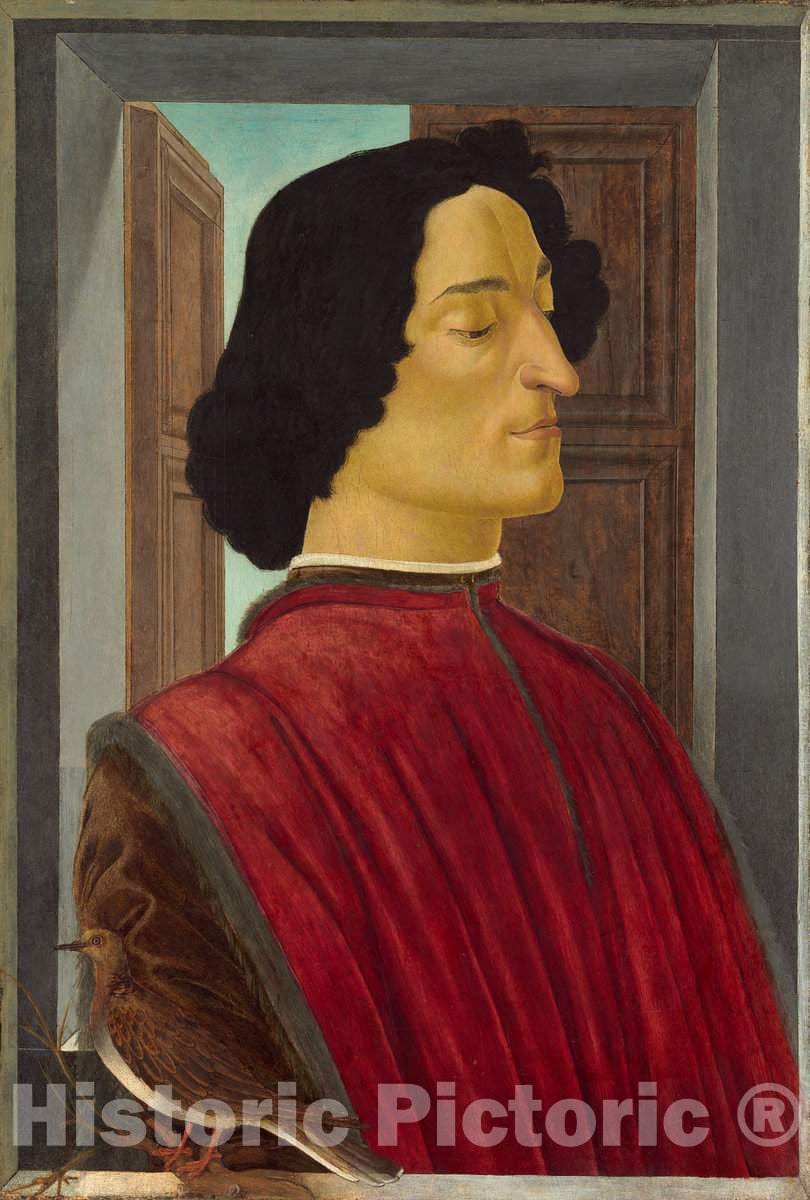 Art Print : Sandro Botticelli, Giuliano de' Medici, c.1479 - Vintage Wall Art