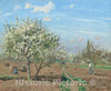 Art Print : Camille Pissarro, Orchard in Bloom, Louveciennes, 1872 - Vintage Wall Art