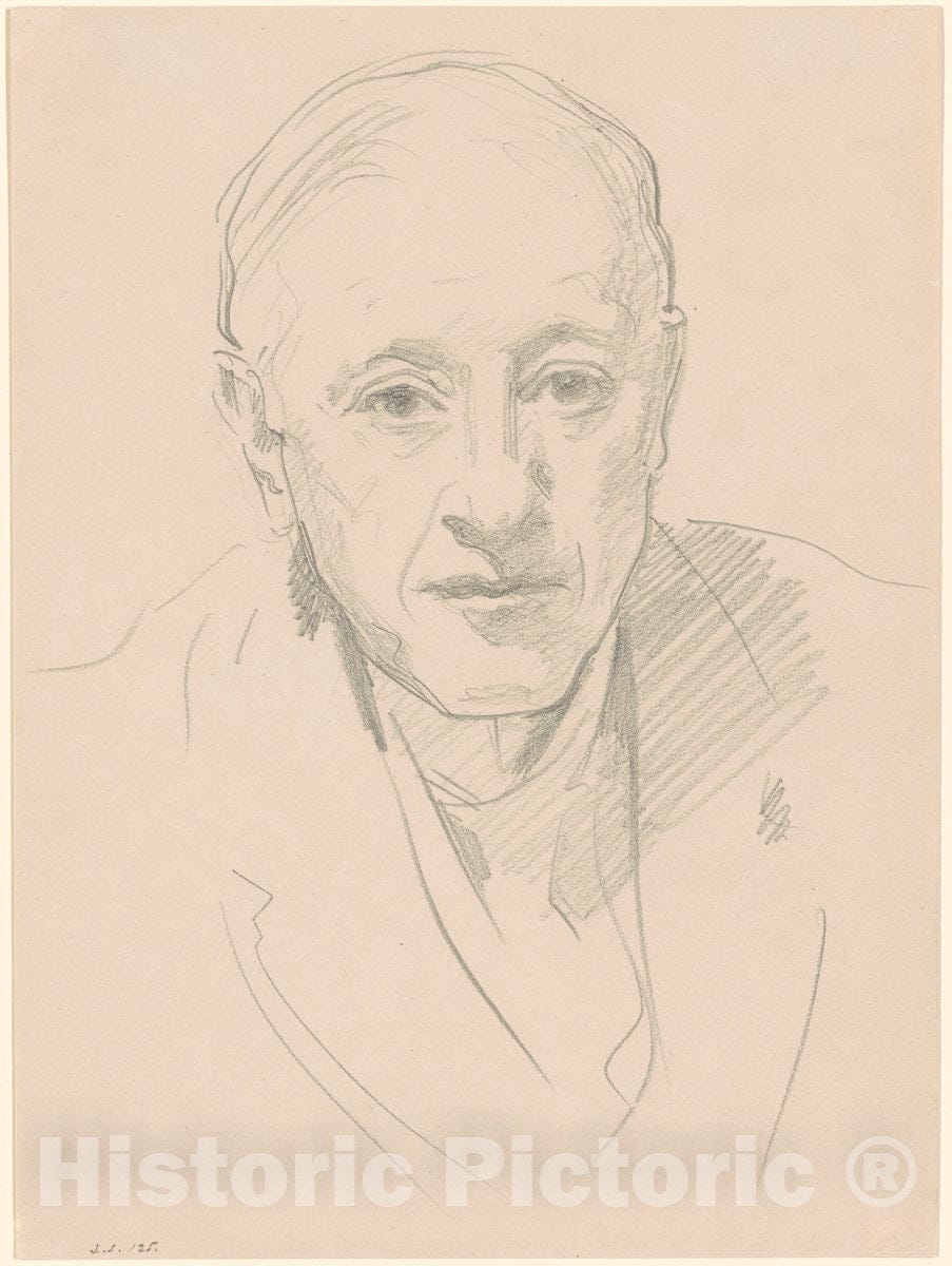 Art Print : John Singer Sargent, Bust of a Man, 1880-1905 - Vintage Wall Art