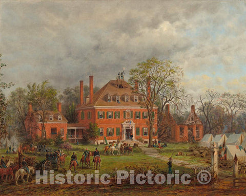 Art Print : Edward Lamson Henry, The Old Westover House, 1869 - Vintage Wall Art