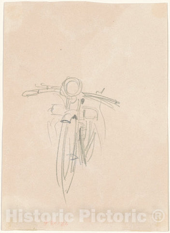 Art Print : John Singer Sargent, Motorcycle [Verso], 1918 - Vintage Wall Art