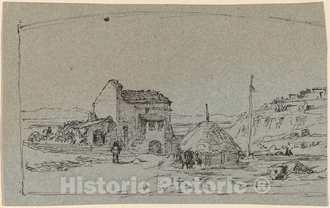 Art Print : Elihu Vedder, Tuscany, c. 1858 - Vintage Wall Art