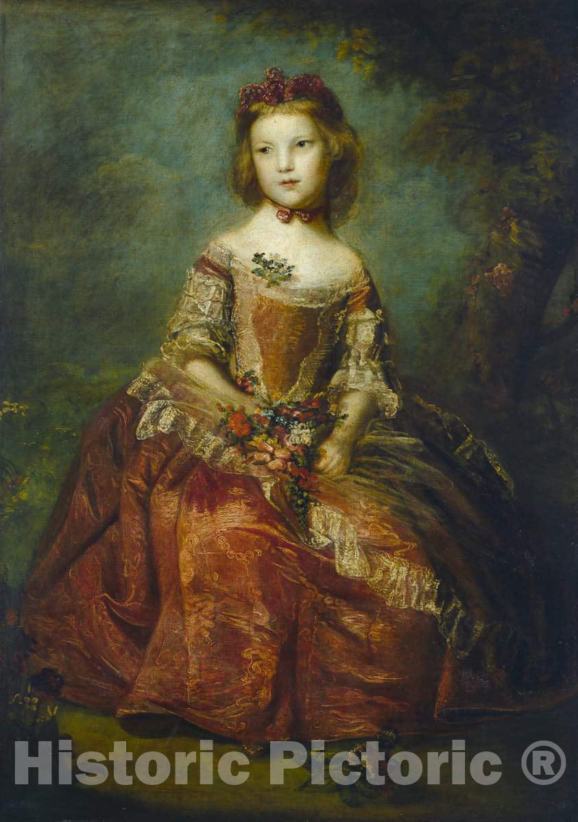 Art Print : Sir Joshua Reynolds, Lady Elizabeth Hamilton, 1758 - Vintage Wall Art