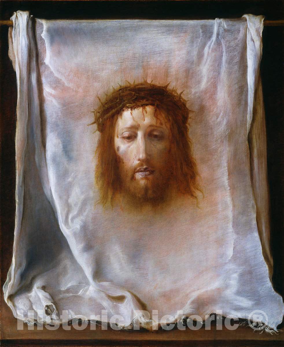 Art Print : Domenico Fetti, The Veil of Veronica, c.1620 - Vintage Wall Art