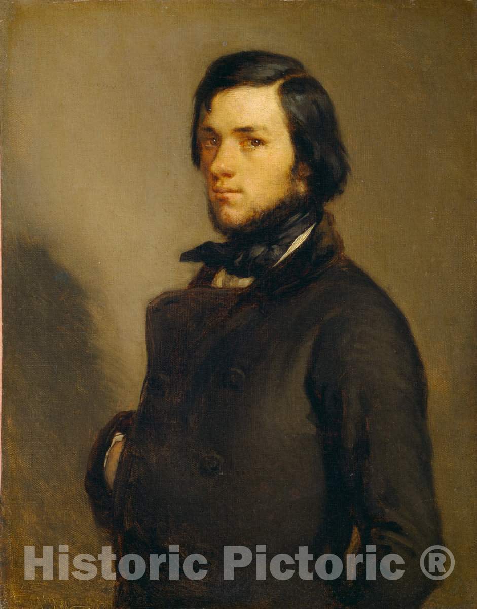 Art Print : FranÃ§ois Millet, Portrait of a Man, c. 1845 - Vintage Wall Art
