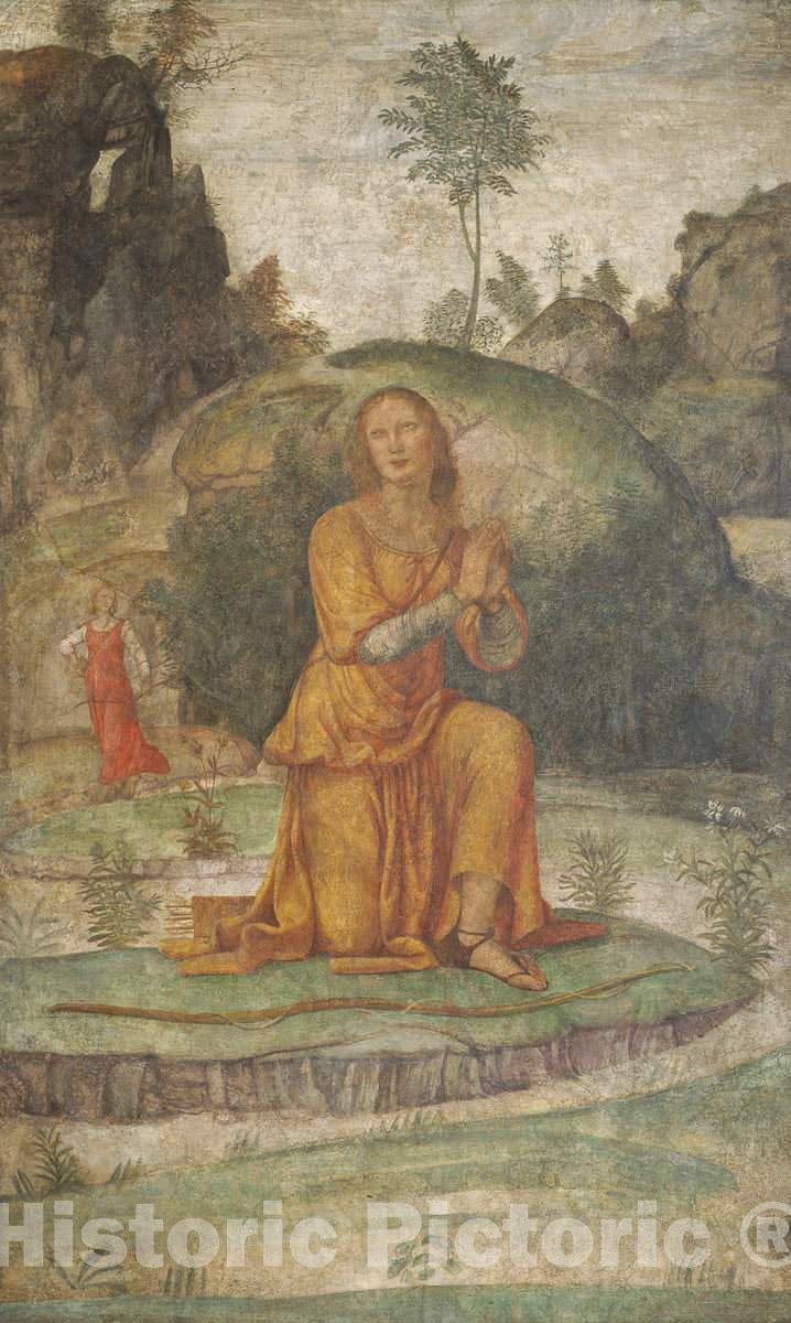 Art Print : Bernardino Luini, Procris' Prayer to Diana, c.1521 - Vintage Wall Art