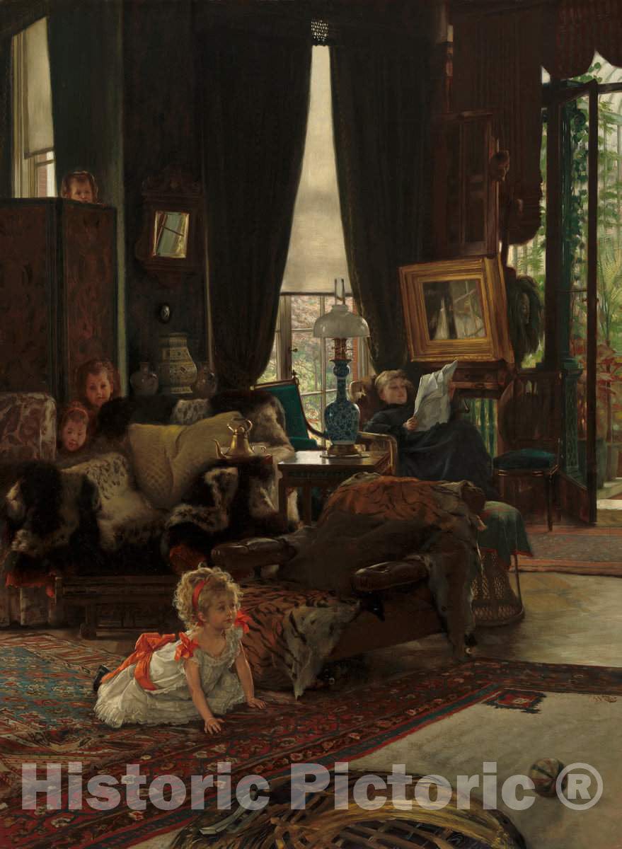 Art Print : James Jacques Joseph Tissot, Hide and Seek, c. 1877 - Vintage Wall Art