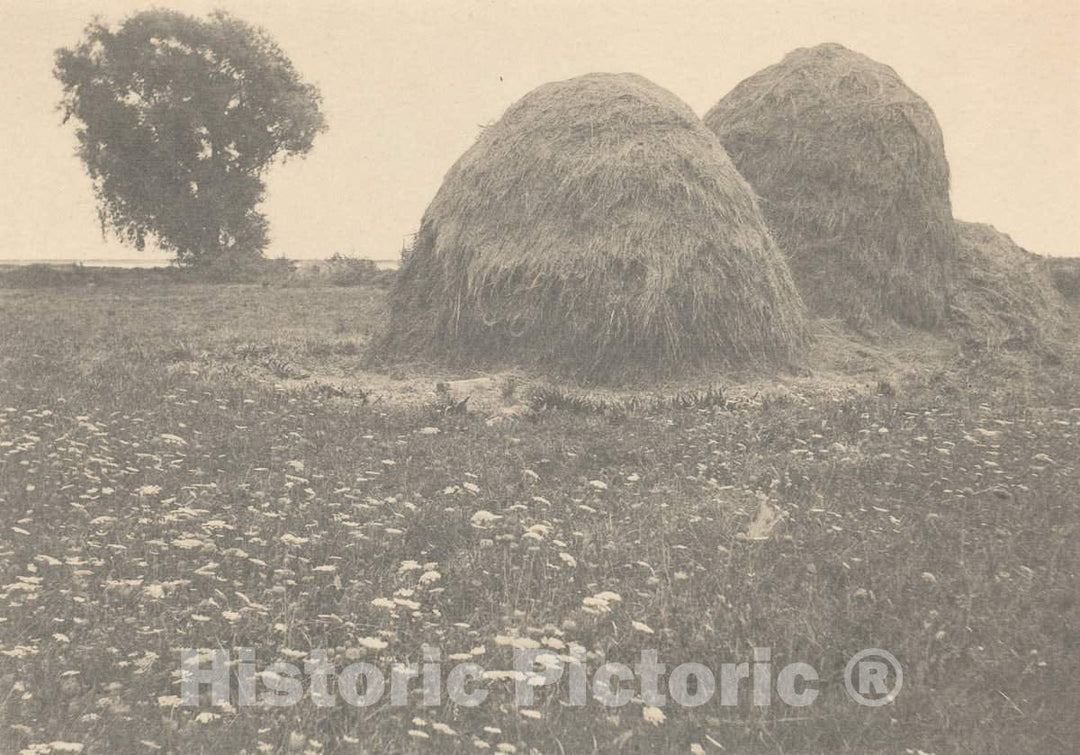 Art Print : Arthur Wesley Dow, Haystacks, Ipswich, c. 1894 - Vintage Wall Art