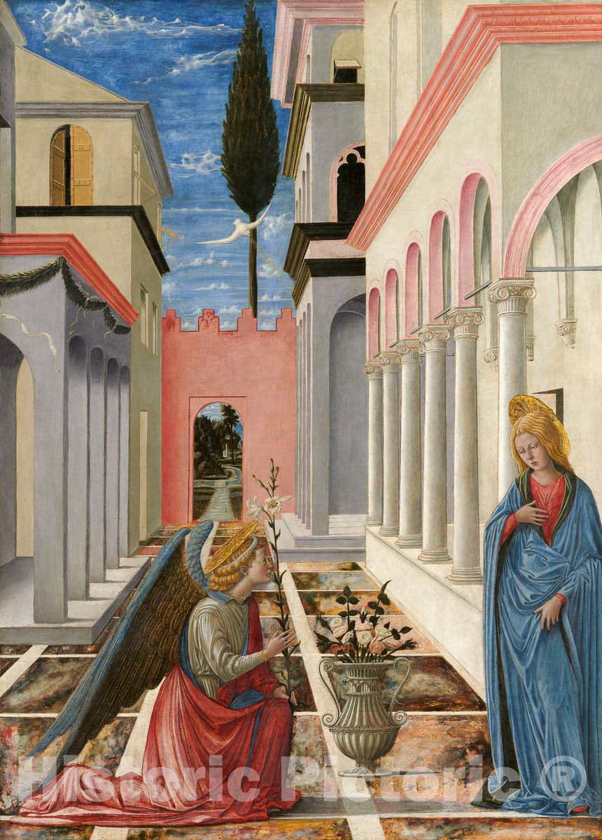 Art Print : Fra Carnevale, The Annunciation, c.1448 - Vintage Wall Art