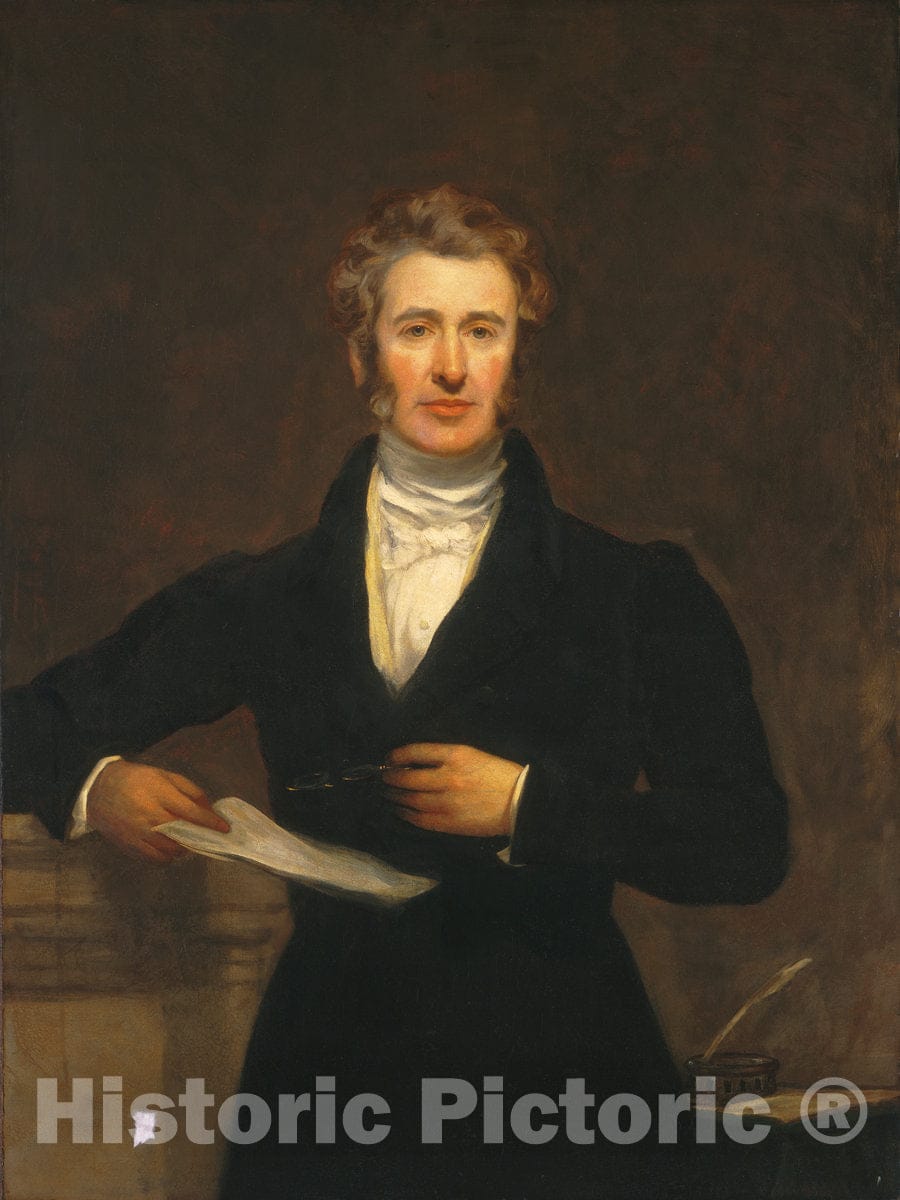 Art Print : Portrait of a Man, c. 1830 - Vintage Wall Art