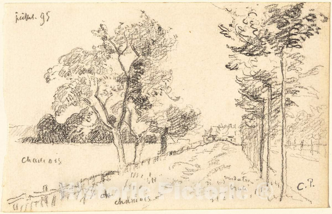 Art Print : Camille Pissarro, The Driveway, 1895 - Vintage Wall Art