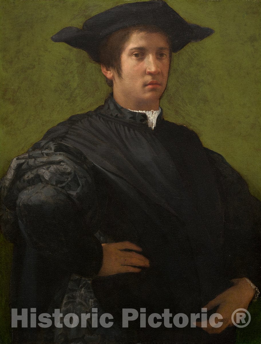 Art Print : Rosso Fiorentino, Portrait of a Man, 1520s - Vintage Wall Art