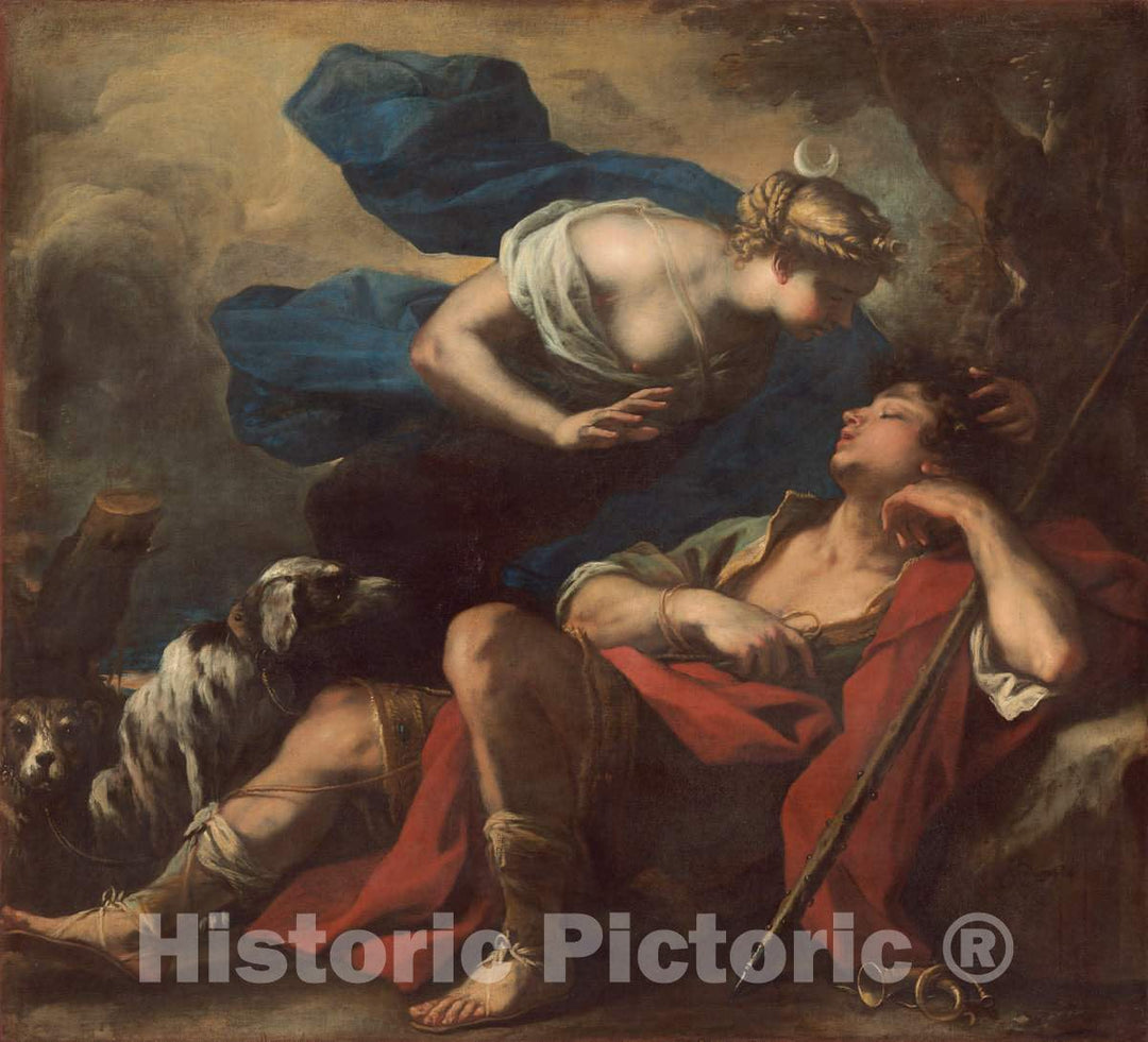 Art Print : Luca Giordano, Diana and Endymion, c.1678 - Vintage Wall Art