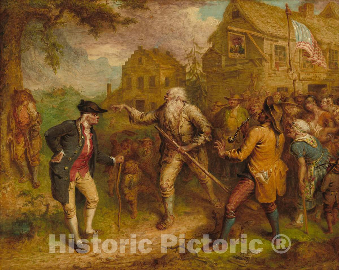 Art Print : John Quidor, The Return of Rip Van Winkle, 1849 - Vintage Wall Art
