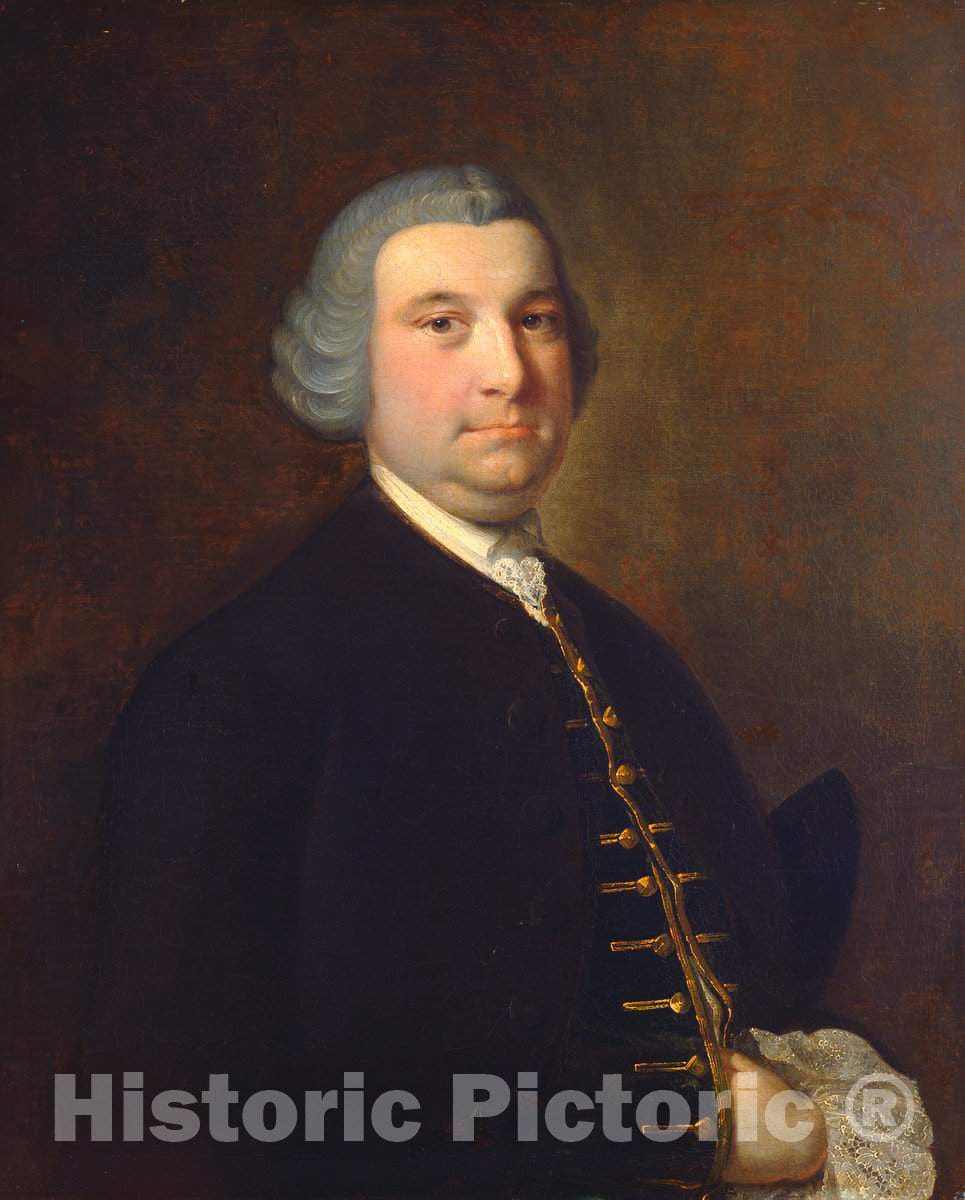 Art Print : Joseph Wright, Portrait of a Gentleman, c. 1760 - Vintage Wall Art