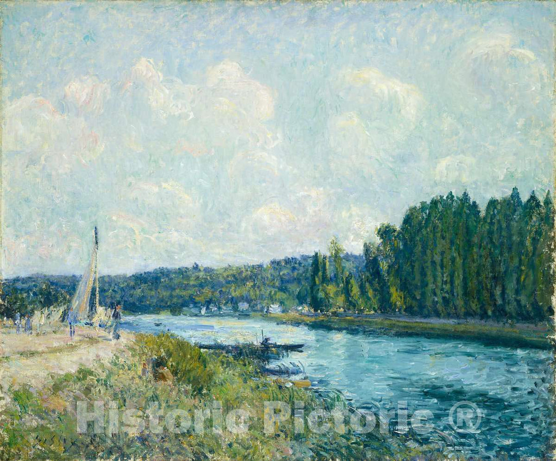 Art Print : Alfred Sisley, The Banks of The Oise, c.1878 - Vintage Wall Art