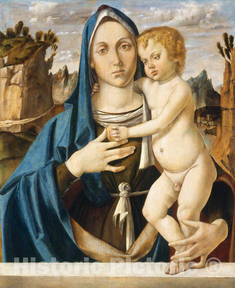 Art Print : Bartolomeo Montagna, Madonna and Child, c. 1490 - Vintage Wall Art