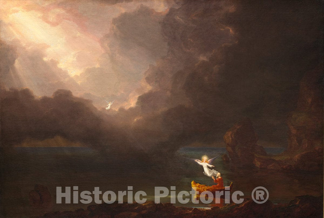 Art Print : Thomas Cole, The Voyage of Life: Old Age, 1842 - Vintage Wall Art