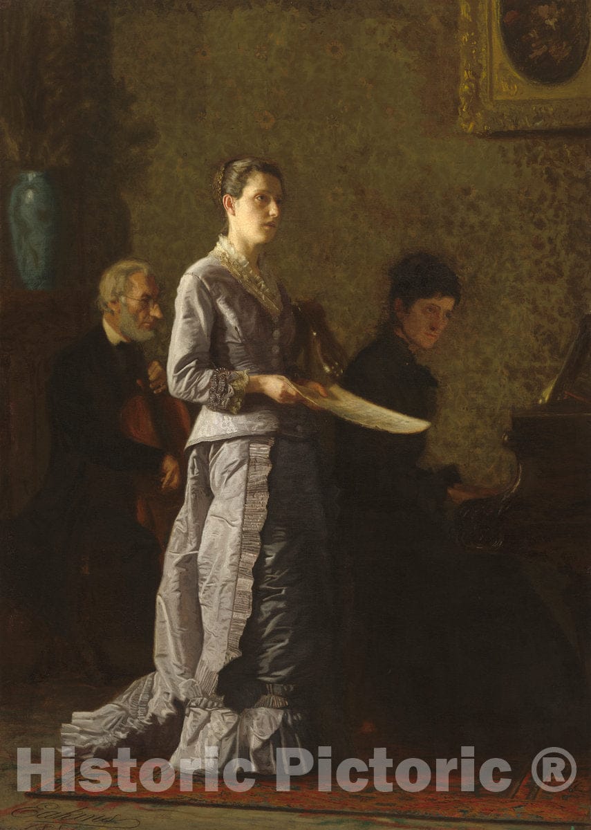 Art Print : Thomas Eakins, Singing a Pathetic Song, 1881 - Vintage Wall Art