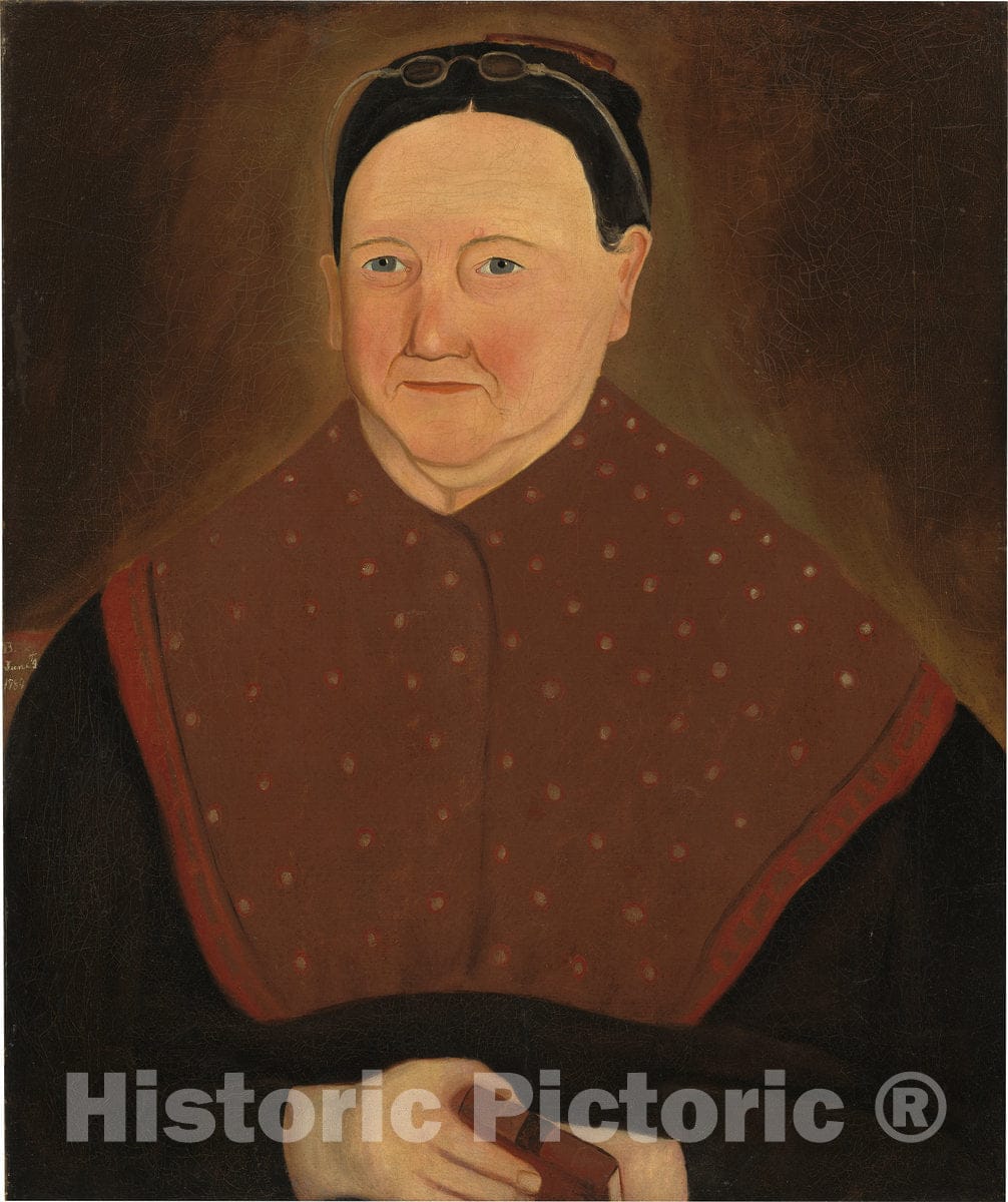 Art Print : J.C. Robinson, Portrait of an Old Lady, 1848 - Vintage Wall Art