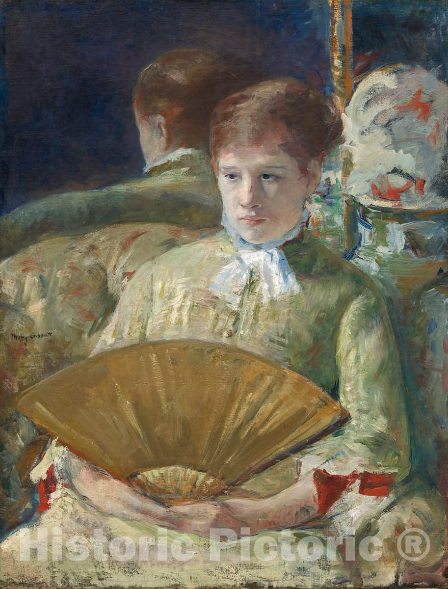 Art Print : Mary Cassatt, Woman with a Fan, c.1879 - Vintage Wall Art
