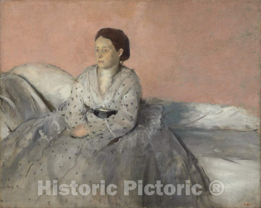 Art Print : Edgar Degas, Madame RenÃ© de Gas, c.1873 - Vintage Wall Art