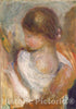 Art Print : Auguste Renoir, Young Girl Reading, c. 1888 - Vintage Wall Art