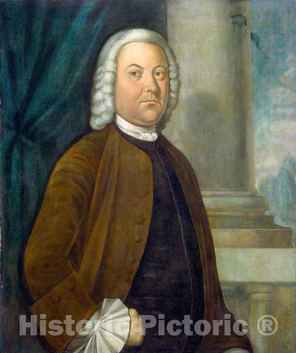 Art Print : Benjamin West, Dr. Samuel Boude, c.1756 - Vintage Wall Art