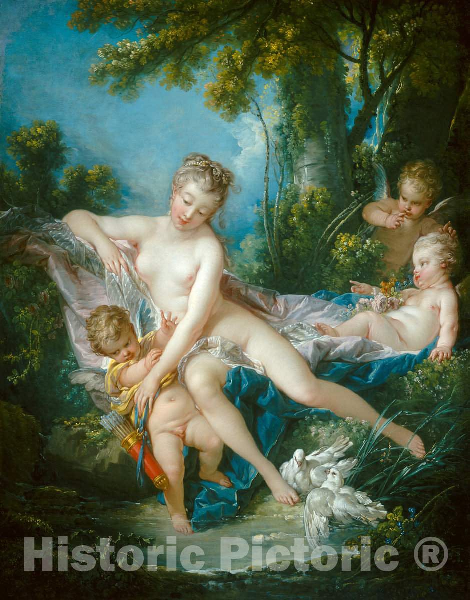 Art Print : FranÃ§ois Boucher, The Bath of Venus, 1751 - Vintage Wall Art