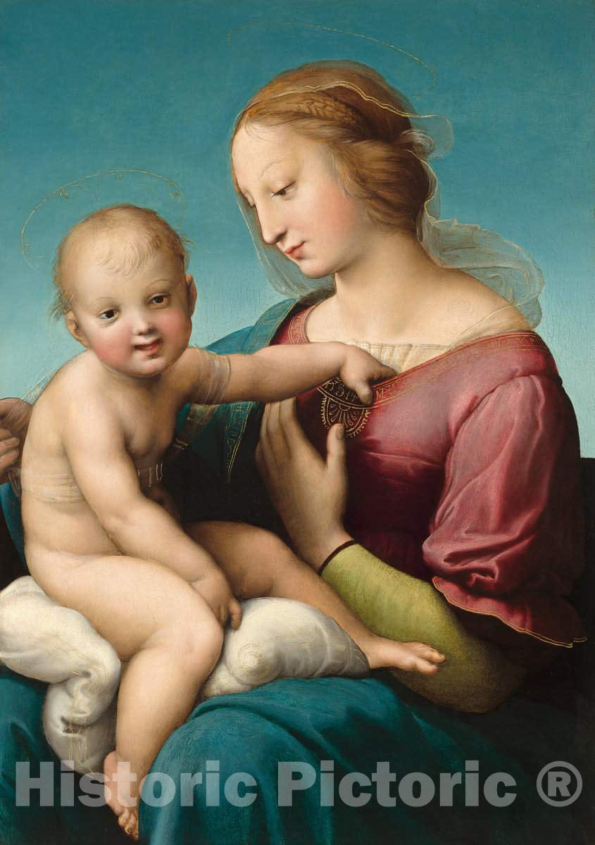 Art Print : Raphael, The Niccolini-Cowper Madonna, 1508 - Vintage Wall Art