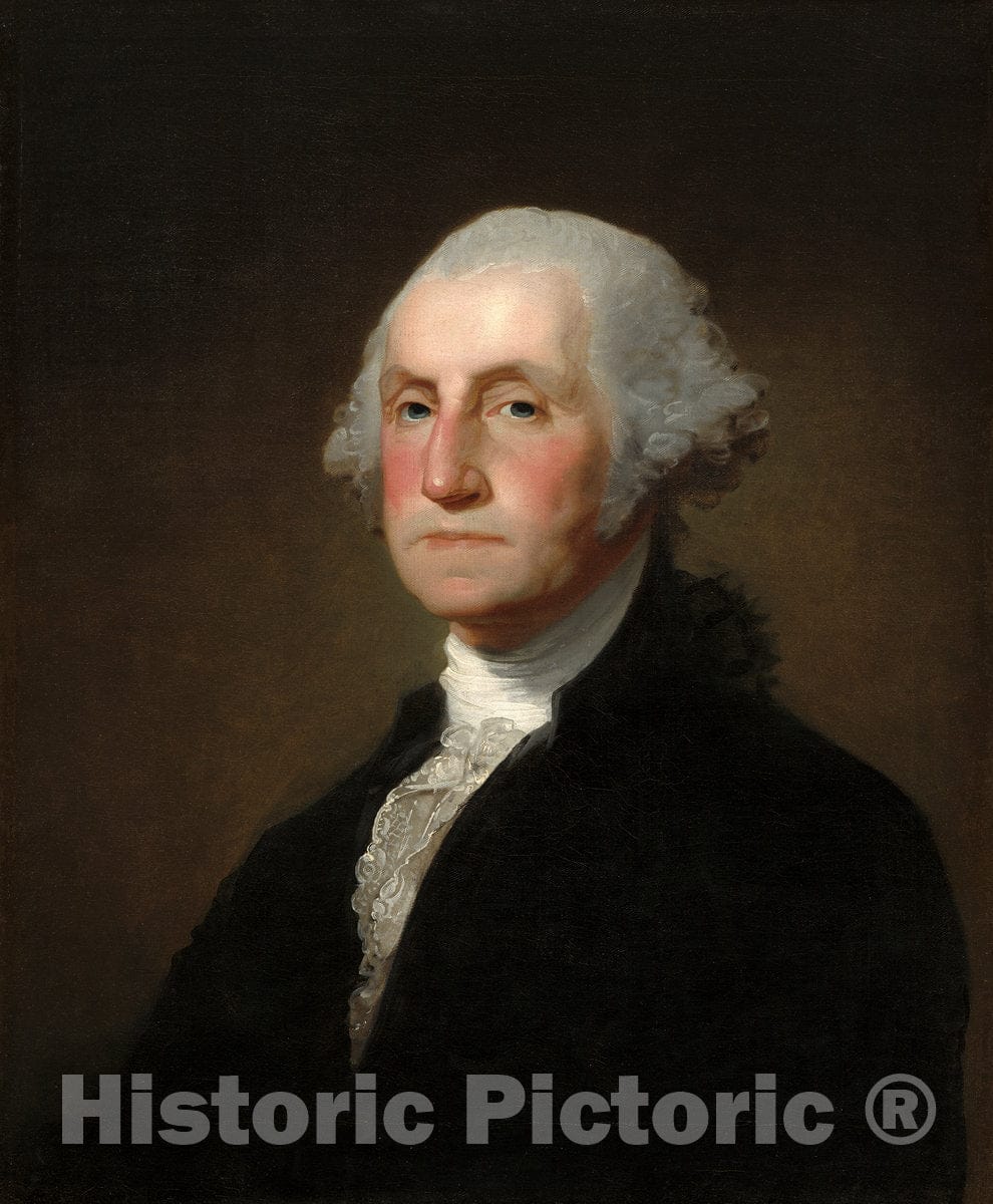 Art Print : Gilbert Stuart, George Washington, c. 1800 - Vintage Wall Art
