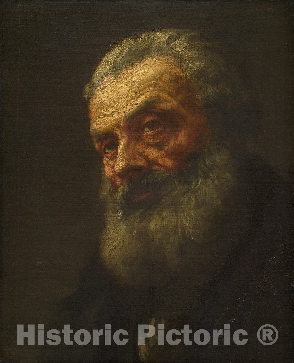 Art Print : Alphonse Legros, Portrait of an Old Man - Vintage Wall Art