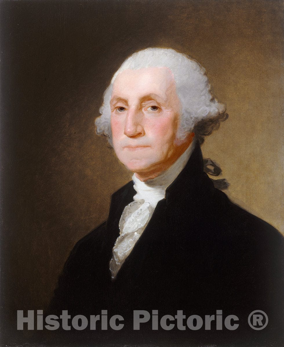 Art Print : Gilbert Stuart, George Washington, c. 1821 - Vintage Wall Art