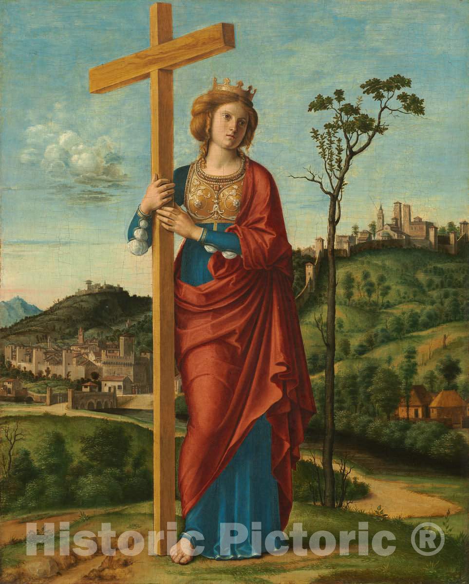Art Print : CIMA da Conegliano, Saint Helena, c. 1495 - Vintage Wall Art