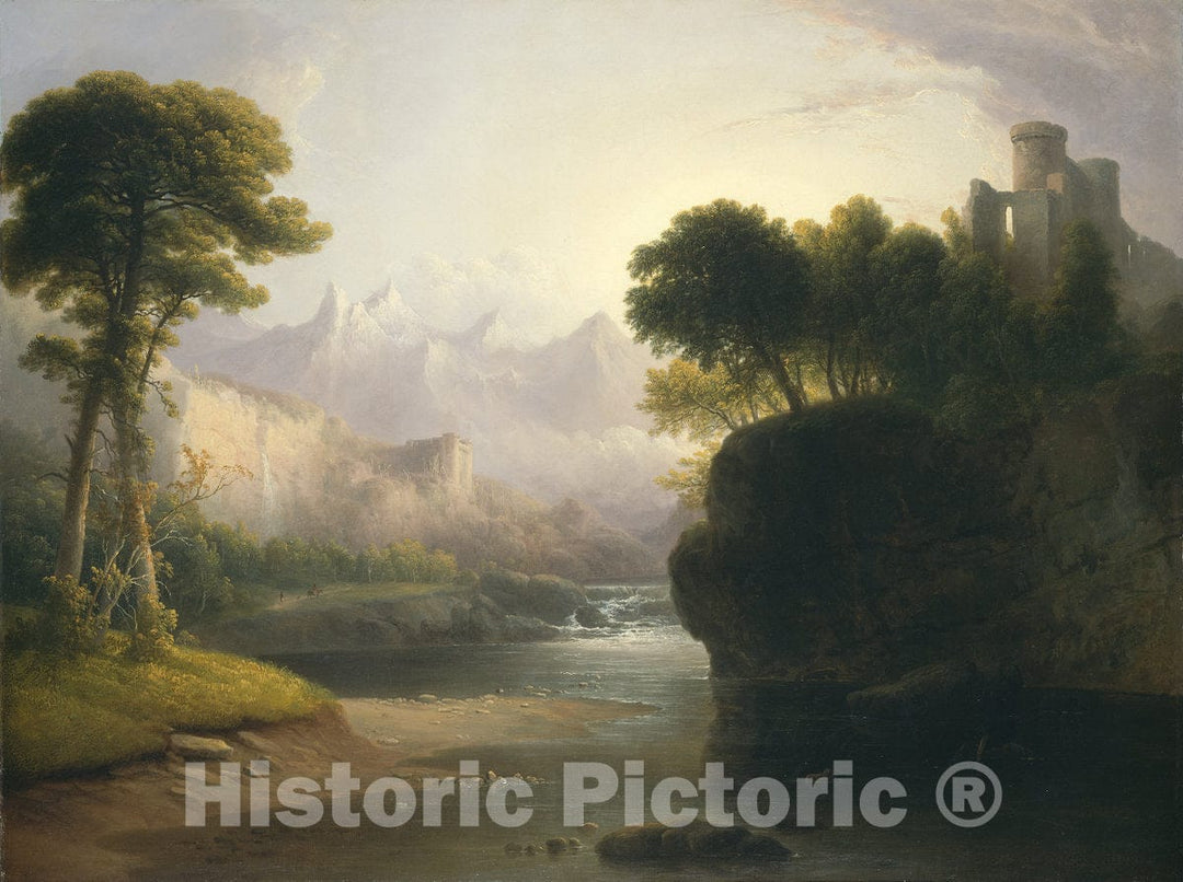 Art Print : Thomas Doughty, Fanciful Landscape, 1834 - Vintage Wall Art