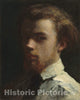 Art Print : Henri Fantin-Latour, Self-Portrait, 1858 - Vintage Wall Art