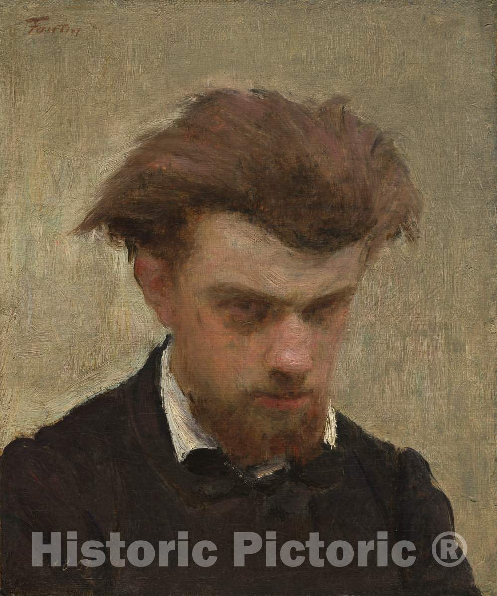 Art Print : Henri Fantin-Latour, Self-Portrait, 1861 - Vintage Wall Art
