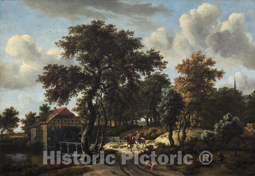 Art Print : Meindert Hobbema, The Travelers, 166[2?] - Vintage Wall Art