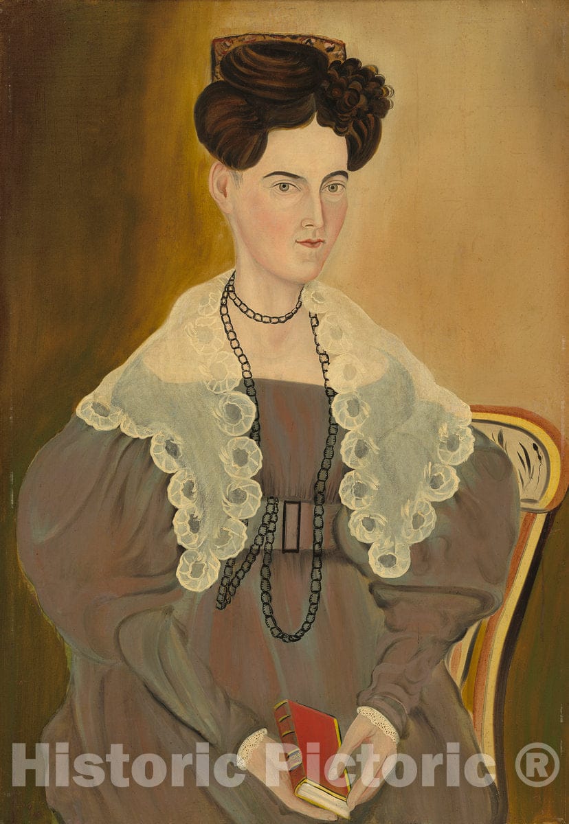 Art Print : Asahel Powers, Hannah Fisher Stedman, 1833 - Vintage Wall Art