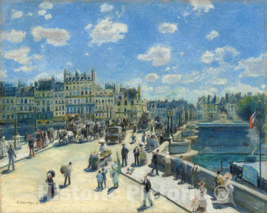 Art Print : Auguste Renoir, Pont Neuf, Paris, 1872 - Vintage Wall Art