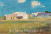 Art Print : Odilon Redon, Breton Village, c. 1890 - Vintage Wall Art