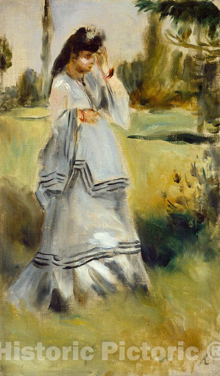 Art Print : Auguste Renoir, Woman in a Park, 1866 - Vintage Wall Art
